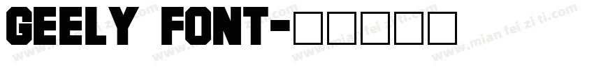 geely font字体转换